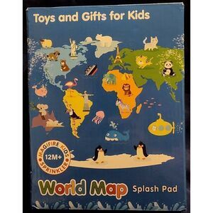 World Map Splash Pad 67” Diameter New.  Designed 12+ Months & Up - Magifire Kids